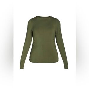 Women’s Time and Tru Olive Long Sleeve Tee